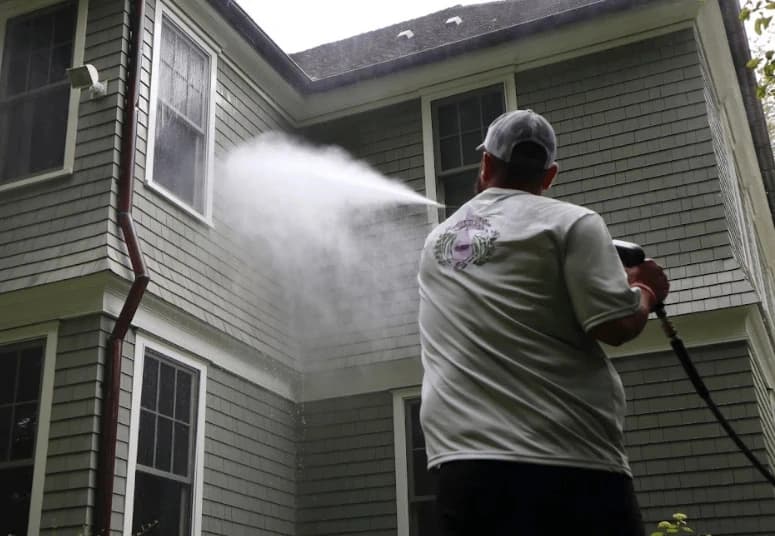 Commercial pressure washing service by Middleburg Heights Power Washing at Middleburg Heights business